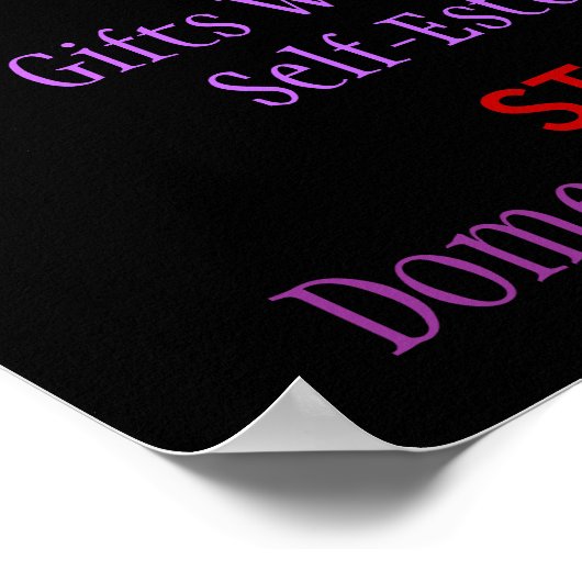 Affiche sur la violence domestique (Coin)