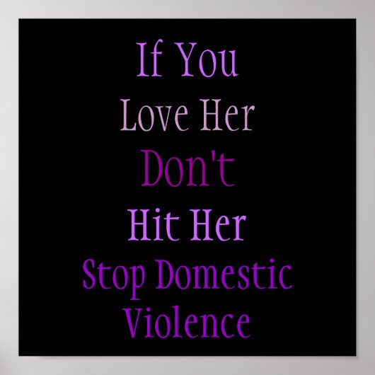 Affiche sur la violence domestique (Devant)
