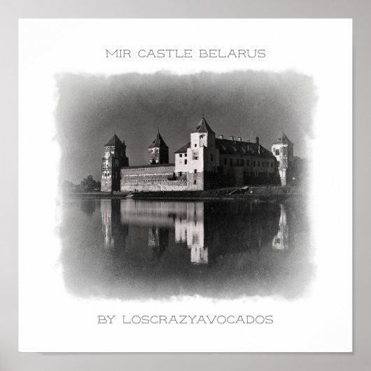 Affiche sur l'architecture du château de Mir en Bi (Devant)