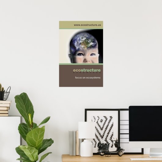 Affiche sur l'écostructure 24x36 (Bureau à domicile)