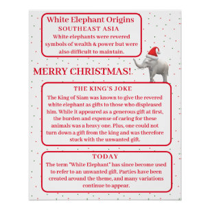 Affiche sur les Origines de l'Éléphant Blanc