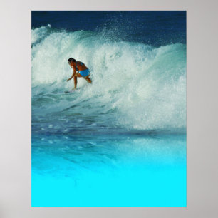 Affiche Surfeuse Girl 2 Rainbow Bay Australie
