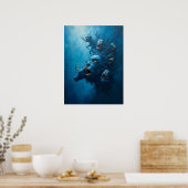 Affiche Surreal Blue Scream Creats (Cuisine)