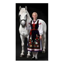 Affiche Tatra Folk Maiden et Cheval Blanc