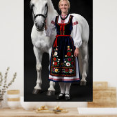 Affiche Tatra Folk Maiden et Cheval Blanc (Cuisine)