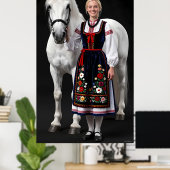 Affiche Tatra Folk Maiden et Cheval Blanc (Bureau à domicile)
