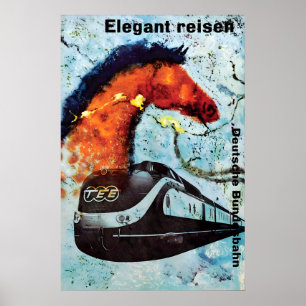 Affiche TEE des Chemins de Fer Allemands Impressio