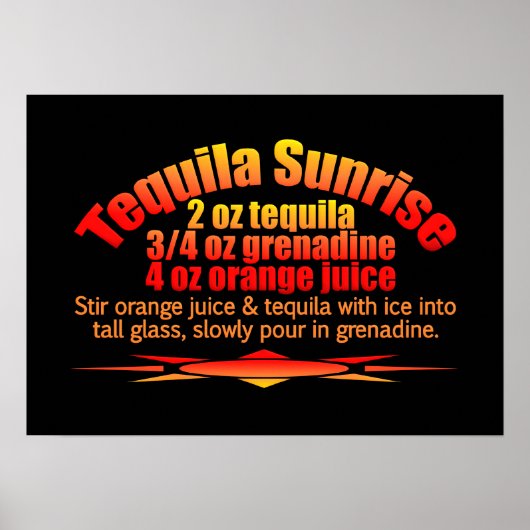 Affiche Tequila Sunrise (Devant)