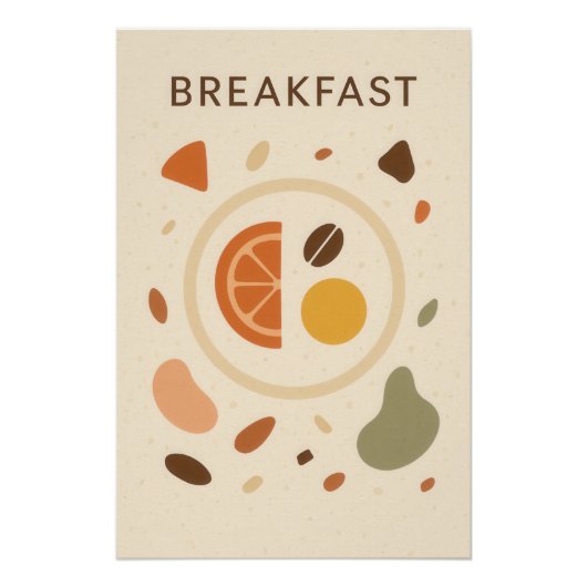 Affiche Terrazzo Chic : BREAKFAST (Devant)