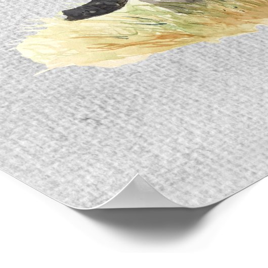 Affiche texturée éléphant & bébé (Coin)