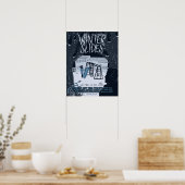 Affiche théâtrale des diapositives d'hiver (Cuisine)