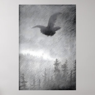 Affiche Theodor Kittelsen Pestakommer (La peste