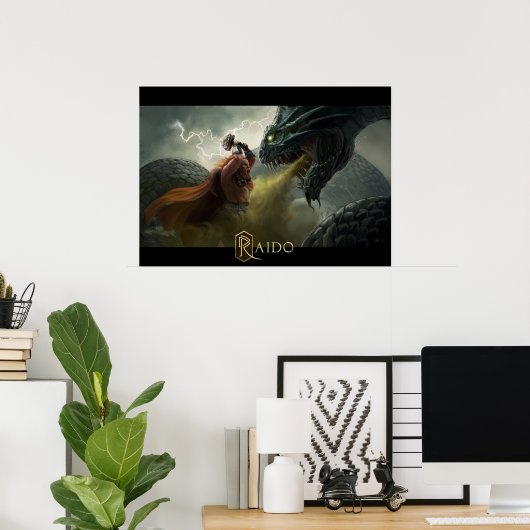 Affiche Thor Vs Jormungand (Bureau à domicile)