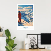 Affiche Tignes France Impression Ski 1 (Bureau à domicile)