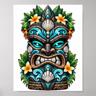 Affiche Tiki Deep Teal Reef