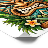 Affiche Tiki Fleur de Jade Douce (Coin)