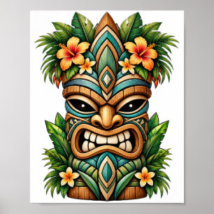 Affiche Tiki Fleur de Jade Douce