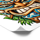 Affiche Tiki Fleur d'écume de mer (Coin)