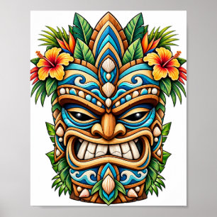 Affiche Tiki Fleur d'écume de mer