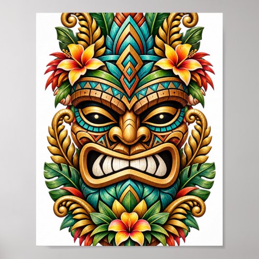 Affiche Tiki Sunset Palm (Devant)