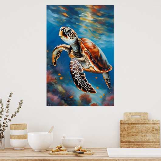 Affiche | Tortue | Art (Cuisine)