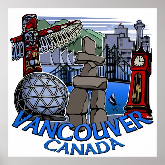 Affiche Totem des Premières Nations de Vancouver D (Devant)