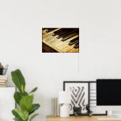 Affiche Touches de Piano Vintage (Bureau à domicile)