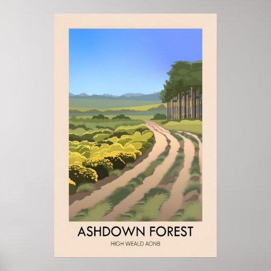 Affiche touristique de la forêt d'Ashdown (Devant)