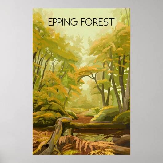 Affiche touristique de la forêt d'Epping (Devant)