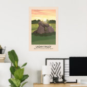 Affiche touristique de la vallée de Lagan AONB (Bureau à domicile)