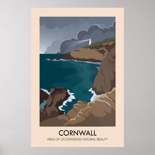 Affiche touristique de l'AONB de Cornouailles (Devant)