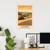 Affiche touristique de l'AONB de l'Est du Devon (Bureau à domicile)