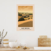 Affiche touristique de l'AONB de l'Est du Devon (Cuisine)