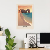 Affiche touristique de l'AONB du Dorset (Bureau à domicile)