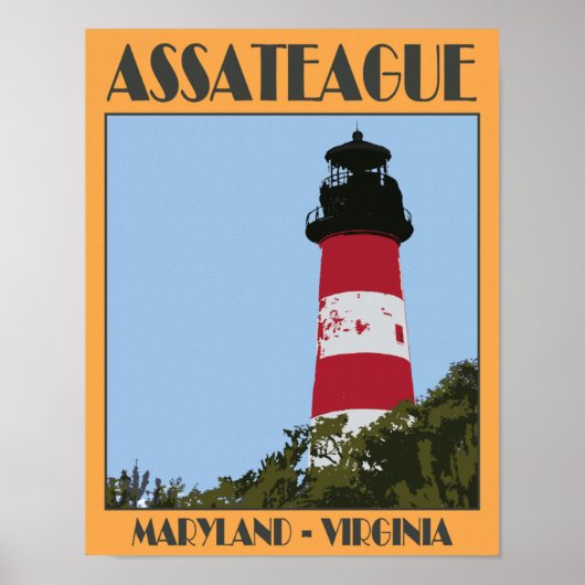 Affiche touristique de l'île Assateague 4 (Devant)