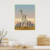Affiche touristique de New York, design rétro, Sta (Cuisine)