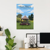 Affiche touristique du parc Hilly Fields Enfield (Bureau à domicile)