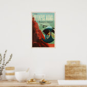 Affiche touristique Mars pour Olympus Mons (Cuisine)