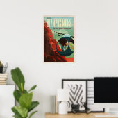 Affiche touristique Mars pour Olympus Mons (Bureau à domicile)