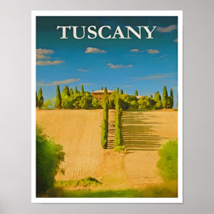 Affiche touristique Toscane-Italie