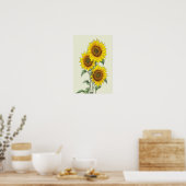 Affiche tournesol à l'aquarelle (Cuisine)