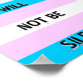 Affiche Trans Pride "Je ne serai pas silencieux" (Coin)