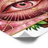 Affiche Triangle Quartz Rose (Coin)