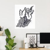 Affiche tropicale de la tribu hawaïenne Taro Garde (Bureau à domicile)