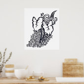 Affiche tropicale de la tribu hawaïenne Taro Garde (Cuisine)