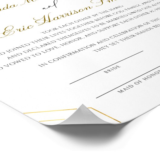 Affiche Tropicale Du Certificat De Mariage (Coin)