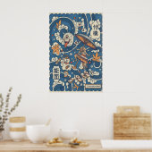 Affiche Tsukumogami Illustration du folklore japon (Cuisine)