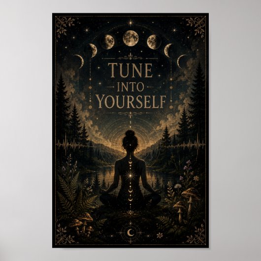 Affiche « Tune Into Yourself » | Méditation Célest (Devant)