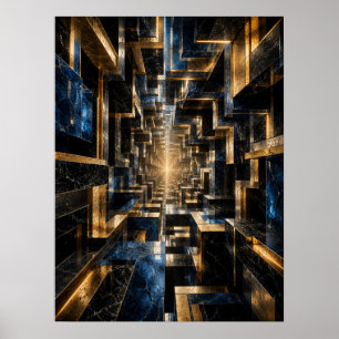 Affiche Tunnel Cube Infini -