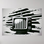affiche TV en noir et blanc (Devant)